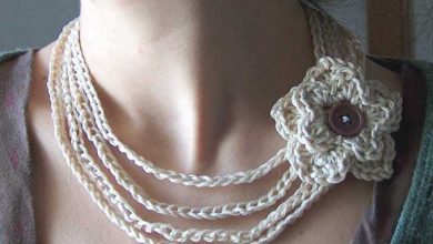 cotton crochet flower necklace Stunning Crochet Patterns To Decorate Your Home & Make Accessories - 8