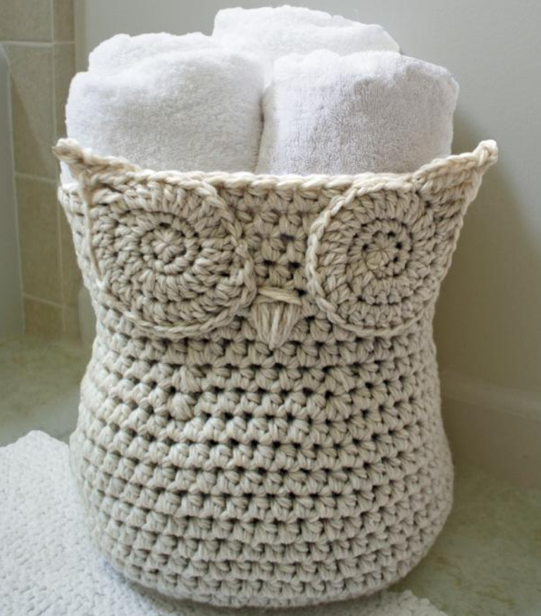 crochet-owl-basket-pattern Stunning Crochet Patterns To Decorate Your Home & Make Accessories