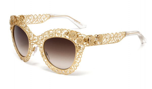 dolce-and-gabbana-eyewear-fall-winter-2014-filigree-collection-02 39 Most Stylish Gold and Diamond Sunglasses in 2021