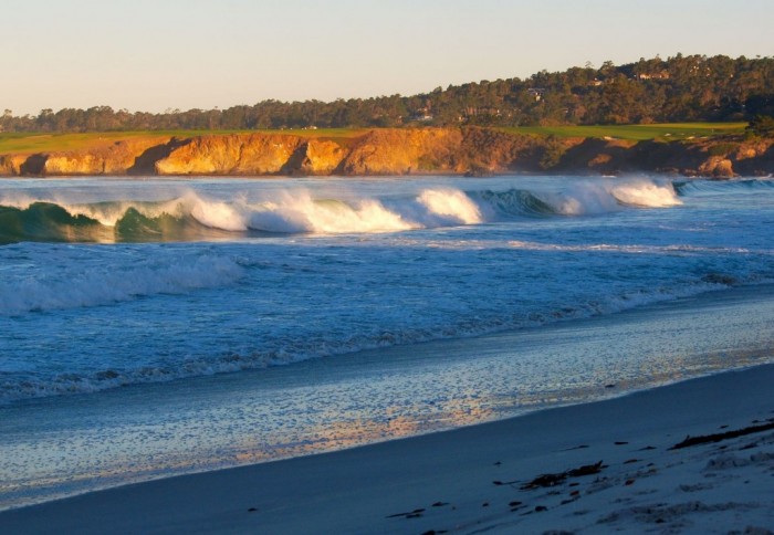 Top 10 Romantic Vacation Spots for Couples to Enjoy Unforgettable Time 33 first-light-of-morning-sun-on-breakers-and-cliffs-below-pebble-beach-in-Carmel-by-the-Sea-California-1600x1108