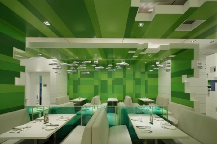 Do You Dream of Starting and Running Your Own Restaurant Business? 24 interior-of-Modern-Restaurant-with-Green-Blocks-Interior-Theme