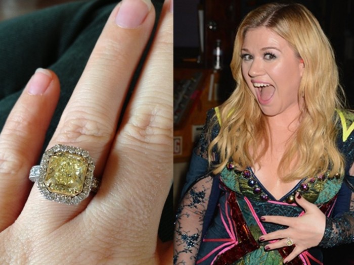 kelly-clarkson-yellow-diamond-engagement-ring-1024x768 35+ Fascinating & Stunning Celebrities Engagement Rings for 2020