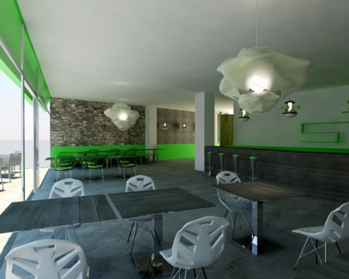 Do You Dream of Starting and Running Your Own Restaurant Business? 11 modern-restaurant-design-lime-green-white-gray-color-scheme-adorable-bar-and-restaurant-design-concepts-4320