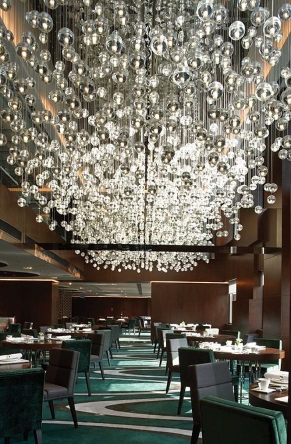 Do You Dream of Starting and Running Your Own Restaurant Business? 4 modern-retro-crystal-chandeliers-restaurant-the-mira-hong-kong