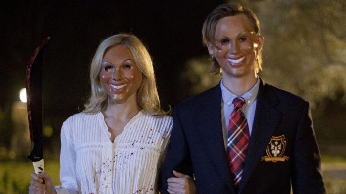 The plastic mask in "The Purge" which was released in June 2013 