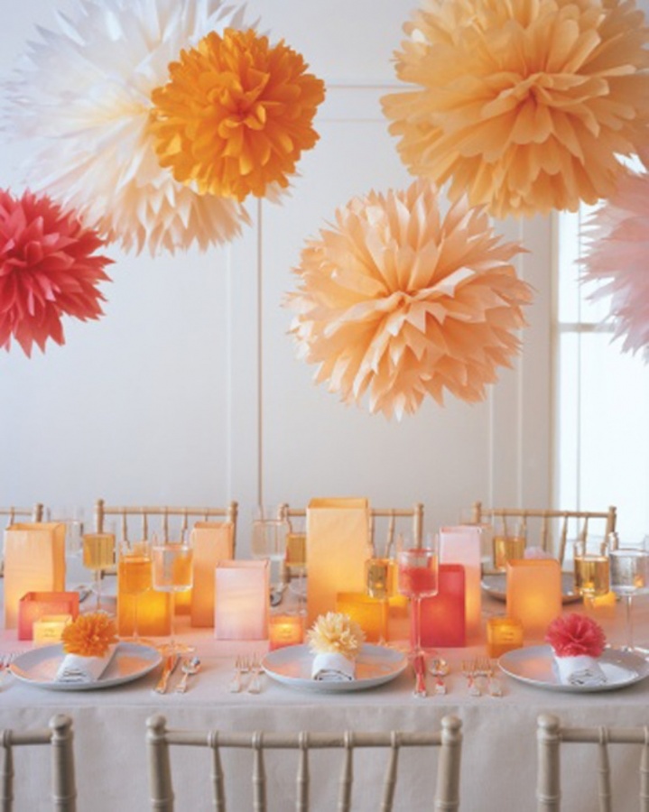 tissue-paper-pom-poms Awesome & Breathtaking Ideas for New Year's Holiday Decorations