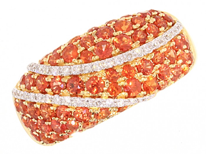 001311 40 Elegant Orange Sapphire Rings for Different Occasions