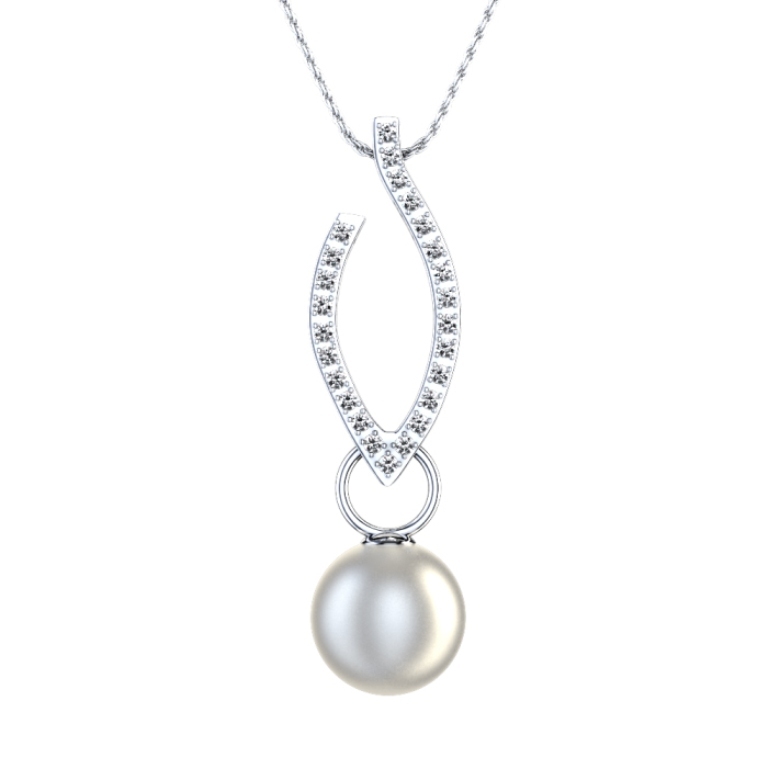 10199_pearl_diamond_pendant_top 50 Unique Diamond Necklaces & Pendants