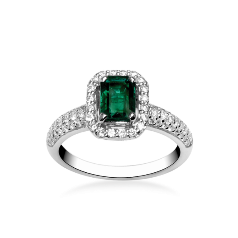 13691268911_bague-emeraude-mademoiselle_fiche 60 Magnificent & Breathtaking Colored Stone Engagement Rings