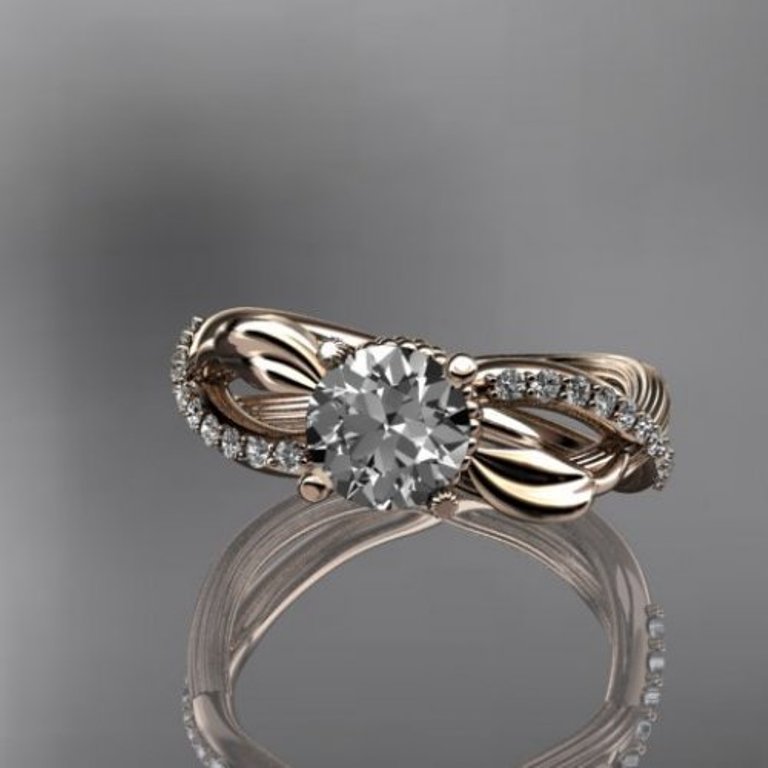14kt_rose_gold_diamond_leaf_and_vine_wedding_ring_engagement_ring_____ffc3d18f Top 60 Stunning & Marvelous Rose Gold Wedding Bands