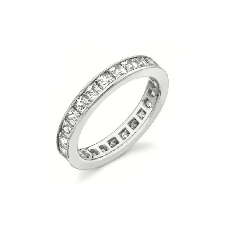 2-carat-eternity-princess-cut-diamond-wedding-band 60 Breathtaking & Marvelous Diamond Wedding bands for Him & Her