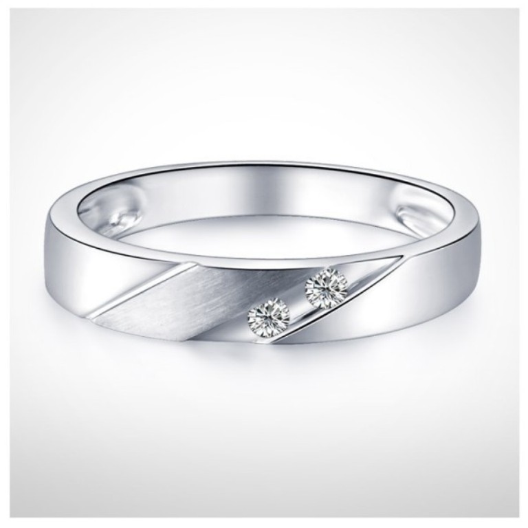 3mm-men-diamond-wedding-band-on-10k-white-gold 60 Breathtaking & Marvelous Diamond Wedding bands for Him & Her