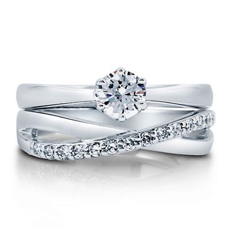 415a0Y0C1OL 35 Dazzling & Catchy Bridal Wedding Ring Sets