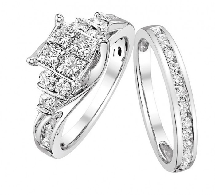 459-12498 35 Dazzling & Catchy Bridal Wedding Ring Sets