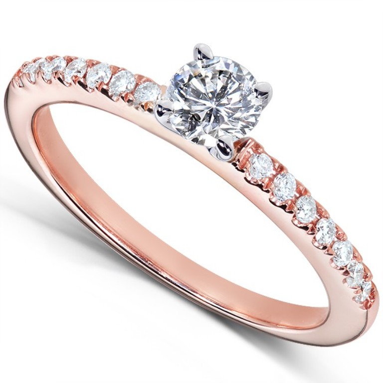 61613r-40e_b-2 Top 70 Dazzling & Breathtaking Rose Gold Engagement Rings