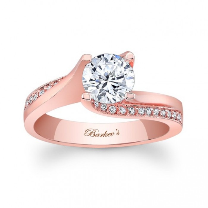 7171lp_front Top 70 Dazzling & Breathtaking Rose Gold Engagement Rings