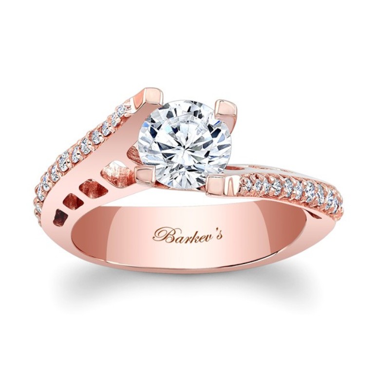 7927lpw_front Top 70 Dazzling & Breathtaking Rose Gold Engagement Rings