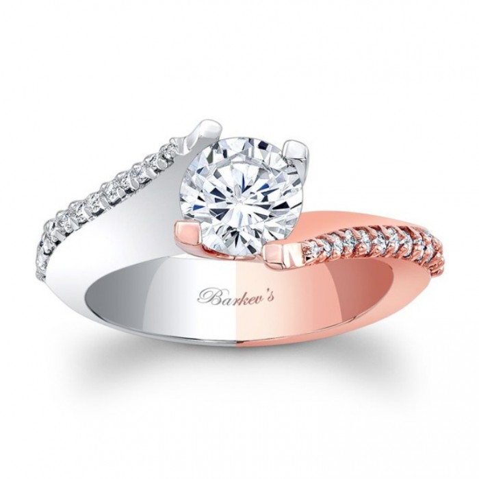 Top 60 Stunning & Marvelous Rose Gold Wedding Bands 25 7928ltw_white_and_rose_gold_engagement_ring