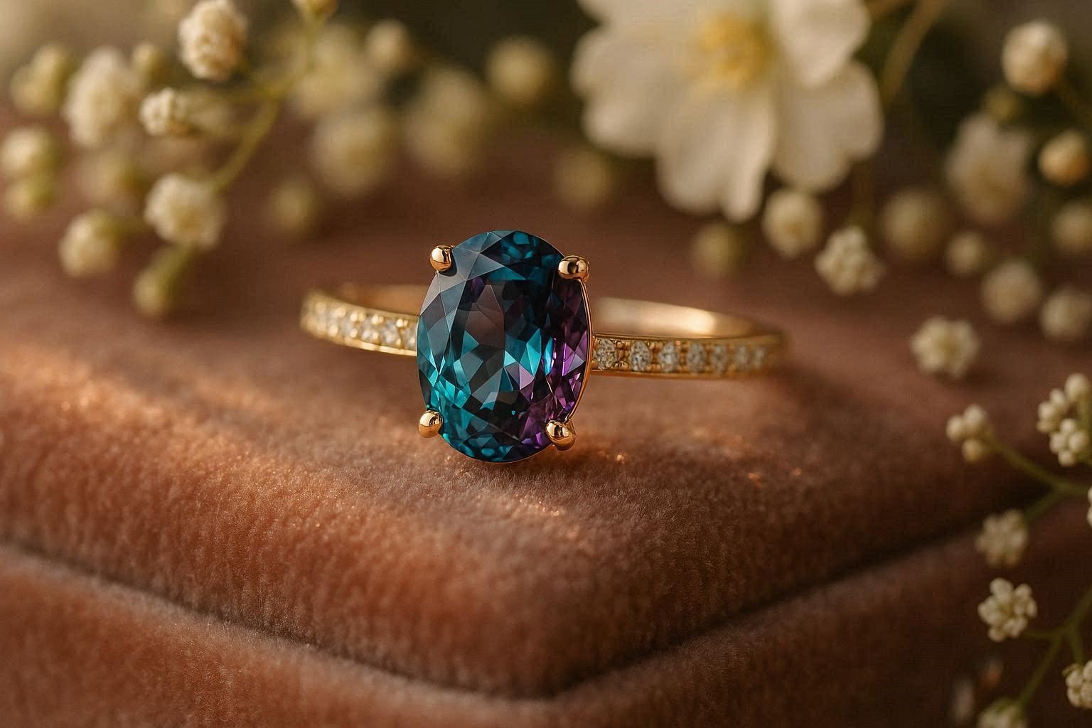 18 Magnificent & Breathtaking Colored Stone Engagement Rings 14 Alexandrite Engagement Ring 18 Magnificent & Breathtaking Colored Stone Engagement Rings - 14 colored stone engagement rings