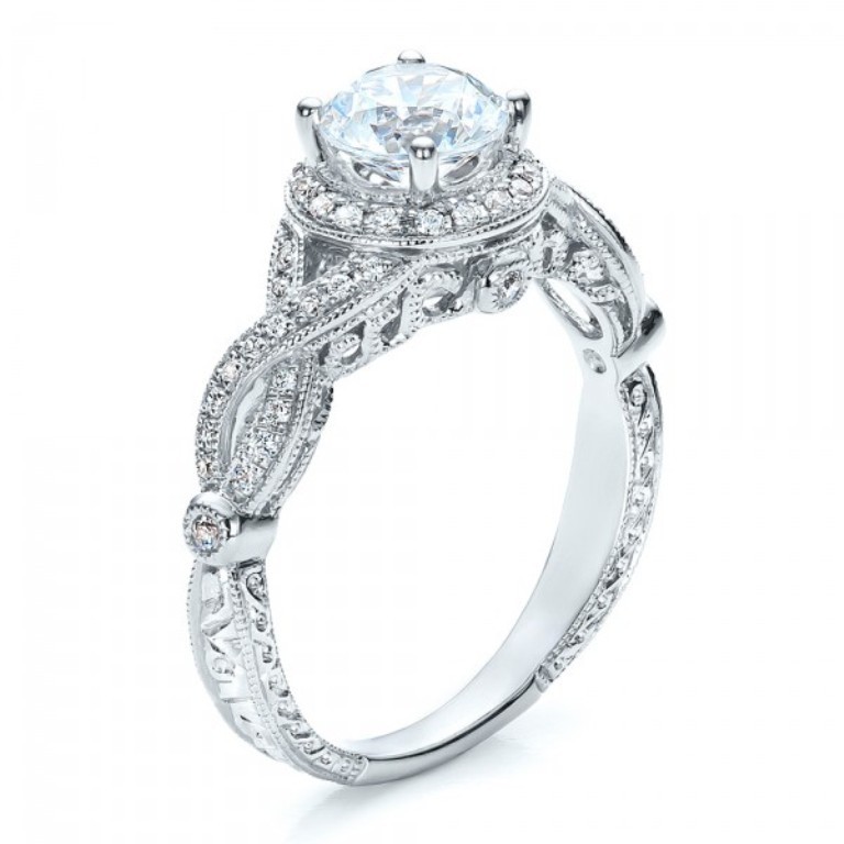 Antique-Criss-Cross-Shank-Engagement-Ring-Vanna-K-3Qtr-100072 35 Fabulous Antique Palladium Engagement Rings