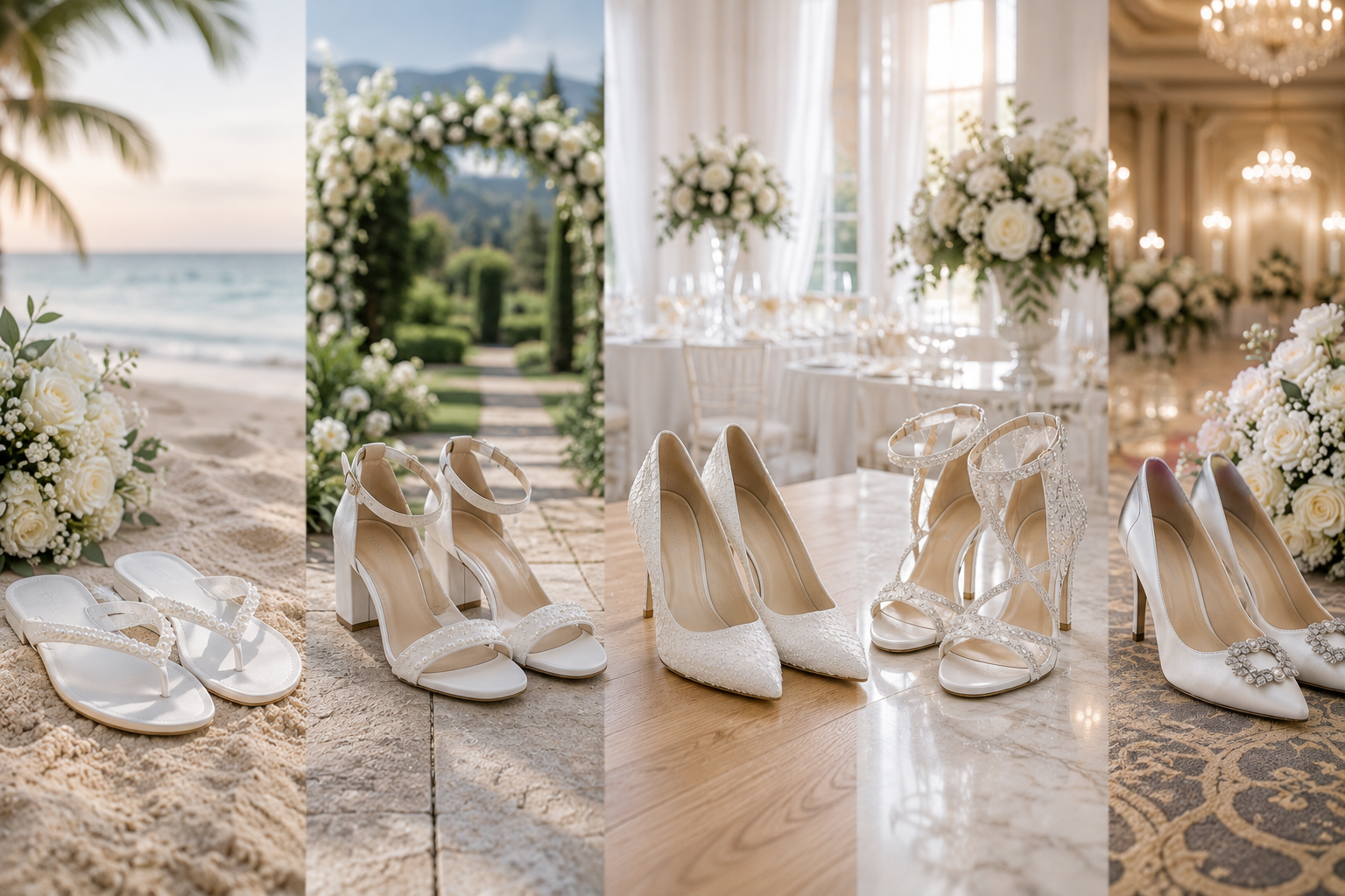 A Breathtaking Collection of White Bridal Shoes for Your Wedding Day 12 Choosing the Best Bridal Shoes for Your Wedding Venue A Breathtaking Collection of White Bridal Shoes for Your Wedding Day - 12 bridal shoes
