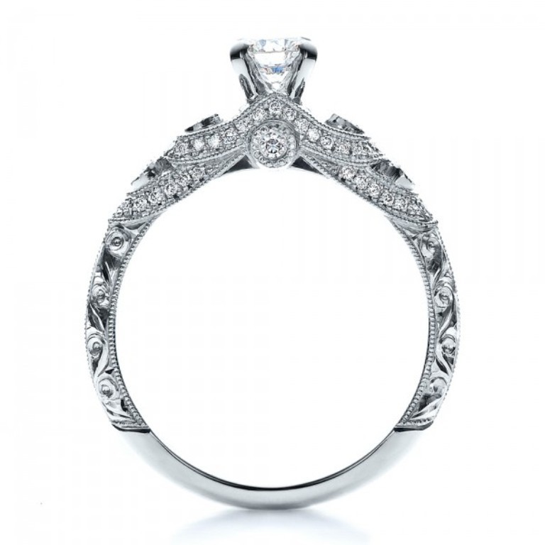 Custom-Diamond-and-Hand-Engraved-Engagement-Ring-front-100054