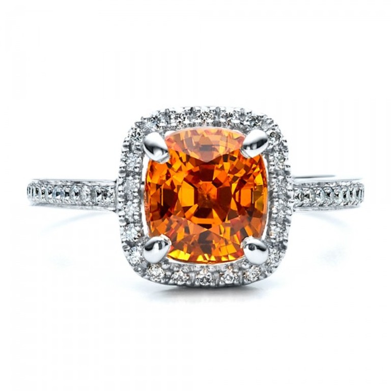 Custom-Diamond-and-Orange-Sapphire-Engagement-Ring-top-14521 40 Elegant Orange Sapphire Rings for Different Occasions