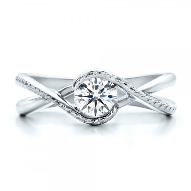 Custom-Hand-Engraved-Diamond-Solitaire-Engagement-Ring-top-100791 35 Fabulous Antique Palladium Engagement Rings