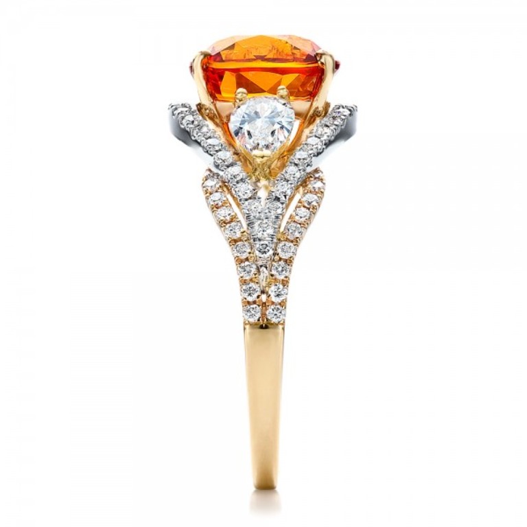 Custom-Orange-Sapphire-Engagement-Ring-side-1001171 40 Elegant Orange Sapphire Rings for Different Occasions