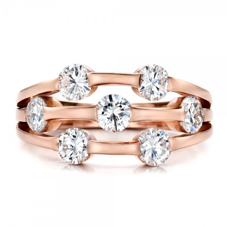 Top 60 Stunning & Marvelous Rose Gold Wedding Bands 64 Custom-Rose-Gold-and-Diamond-Engagement-Ring-top-100249