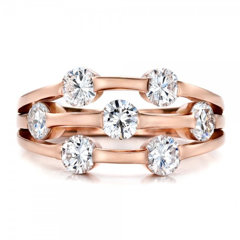 Custom-Rose-Gold-and-Diamond-Engagement-Ring-top-100249 Top 60 Stunning & Marvelous Rose Gold Wedding Bands