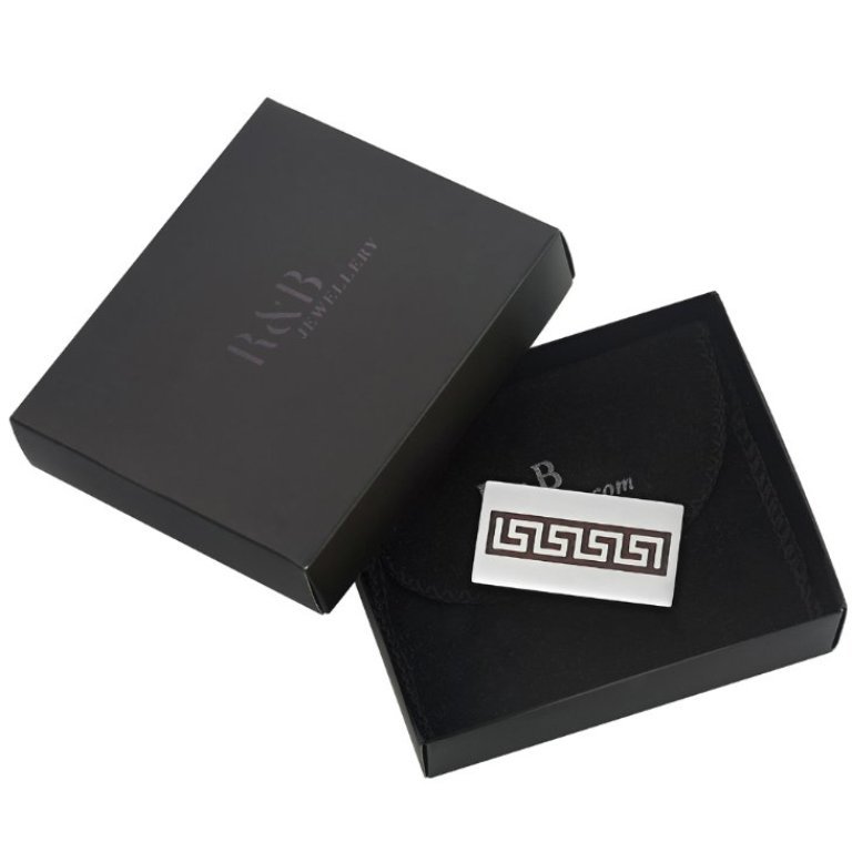 Best 35 Money Clips for Men 35 Elegant-RNB-Stainless-Steel-Greek-Mens-Money-Clip-Silver-2