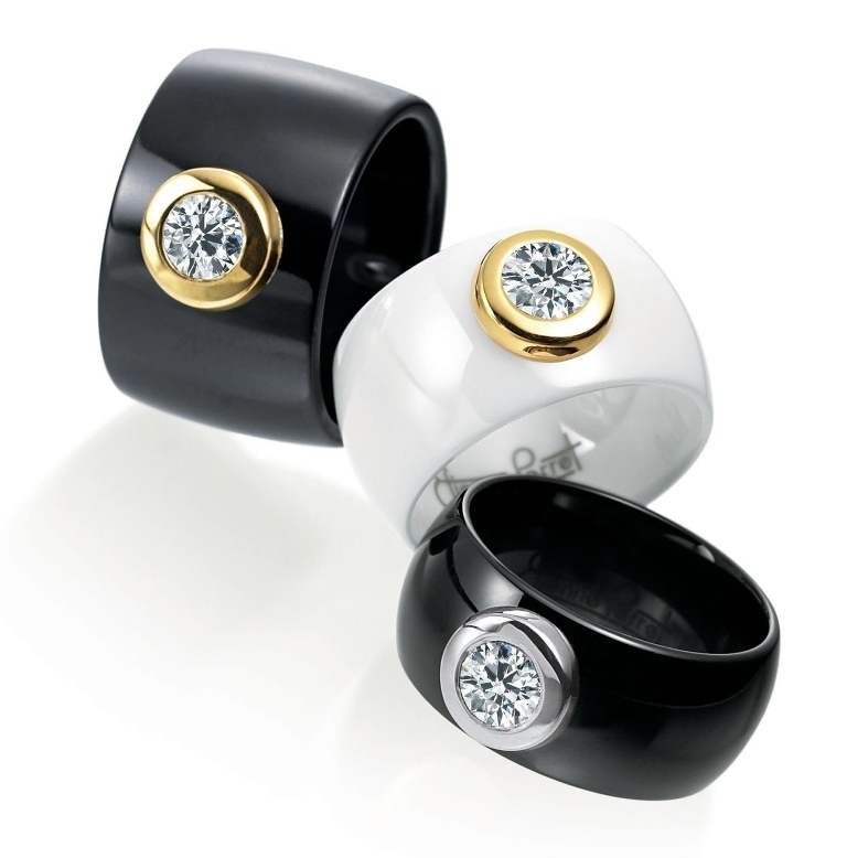60 Unbelievable Ceramic Wedding Bands for Him & Her 20 Etienne-Perret-Ceramique-Evelyn-Rings.-GVS-diamonds-in-18kg-gem-ceramic.-jpg