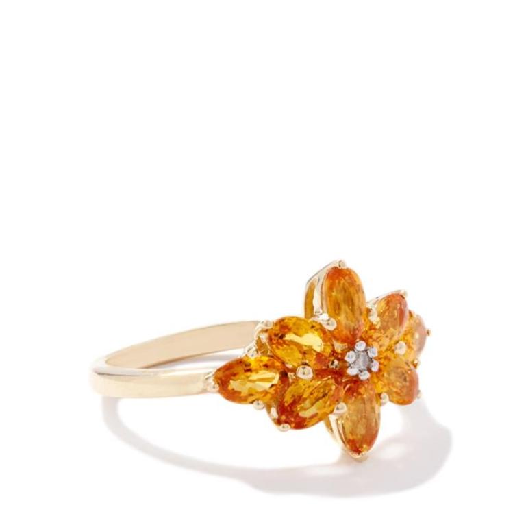 FDPS391 40 Elegant Orange Sapphire Rings for Different Occasions