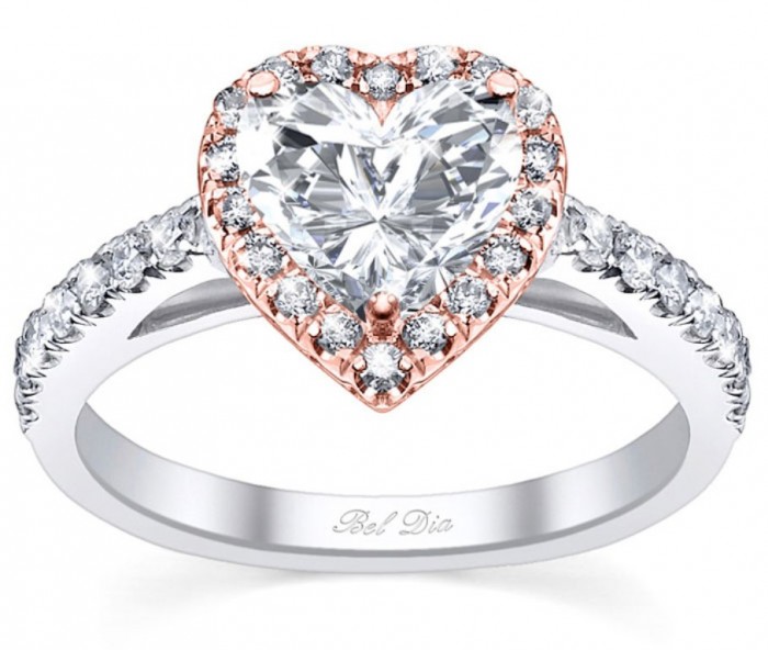 Heart-Shaped-Halo-Engagement-Rings-Rose-Gold Top 70 Dazzling & Breathtaking Rose Gold Engagement Rings