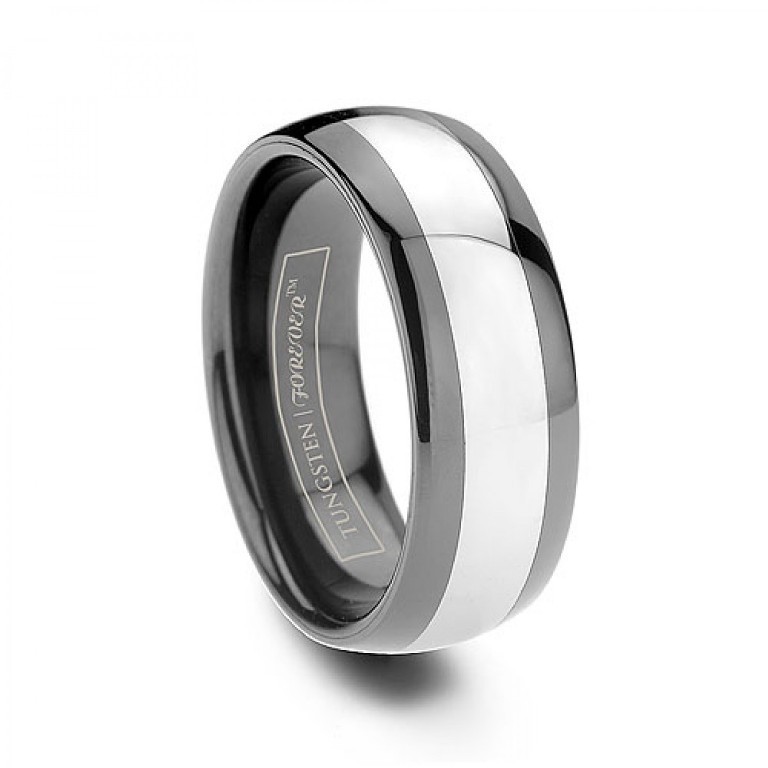 60 Unbelievable Ceramic Wedding Bands for Him & Her 34 Imperial-8mm-Ceramic-Inlay-Black-Tungsten-Ring