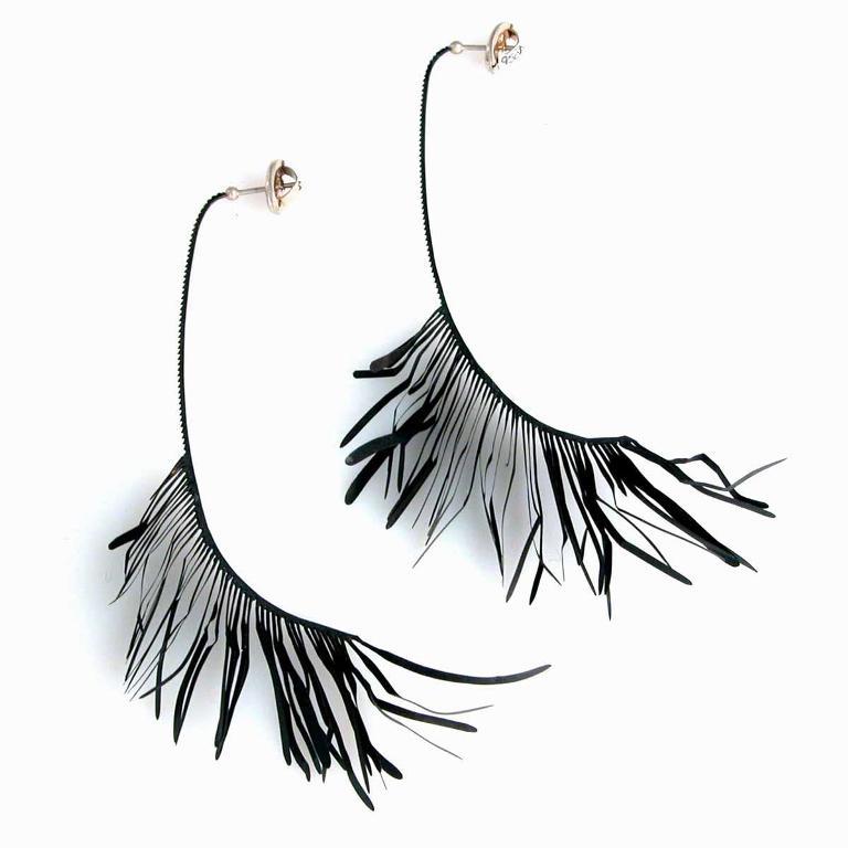 Jivetin+-+Earrings+made+from+Watch+Hands+and+Silver+Posts1 45 Unusual and Non-traditional Earrings