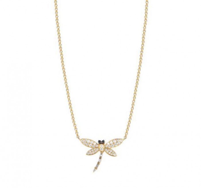 MJ-Precious-Petites-Diamond-Gold-Dragonfly-Pendant-L1070571DN10500 50 Unique Diamond Necklaces & Pendants