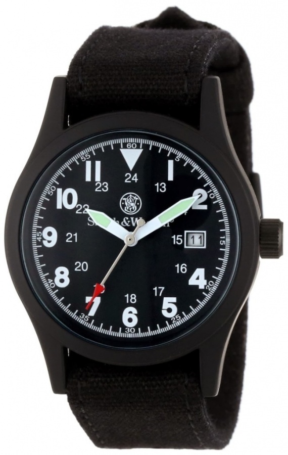 Military Watches - Smith & Wesson SWW-1464-BLK, Military Multi Canvas Straps Watch for Men