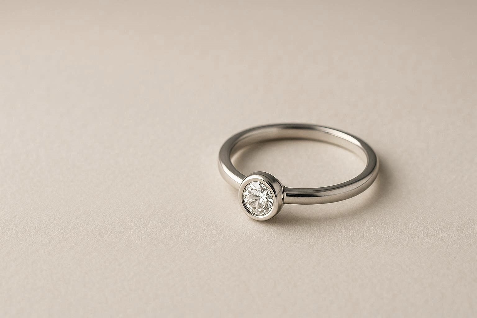 20 Unique and Unusual Wedding Rings 16 Minimalist Bezel Set Wedding Ring 20 Unique and Unusual Wedding Rings - 16 unusual wedding rings