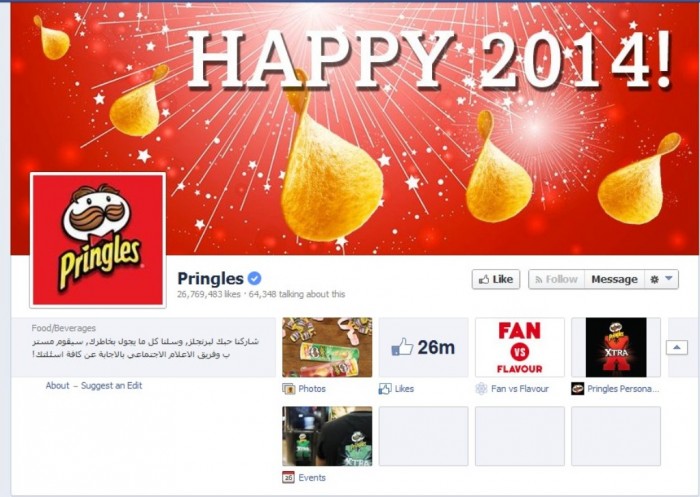6. Pringles Pringles potato chips was first sold in 1967 in the United States and is now sold in different countries not just in the United States. Pringles’s page on Facebook has about 26.769.483 fans.