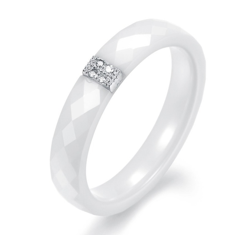 60 Unbelievable Ceramic Wedding Bands for Him & Her 39 OPK-FINE-JEWELRY-2013-New-Arrival-CZ-Diamond-White-Ceramic-Women-Wedding-Ring-Sterling-Silver-Plated