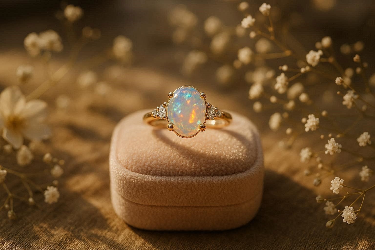 18 Magnificent & Breathtaking Colored Stone Engagement Rings 13 Opal Engagement Ring 18 Magnificent & Breathtaking Colored Stone Engagement Rings - 13 colored stone engagement rings