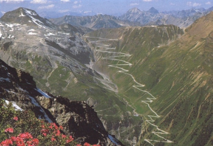 Passo dello Stelvio It is situated in the Italian Alps, Lombardy, Italy and it was first built in 1820.