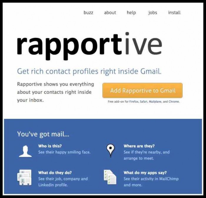 Top 10 Business Software Programs 3 Rapportive-About