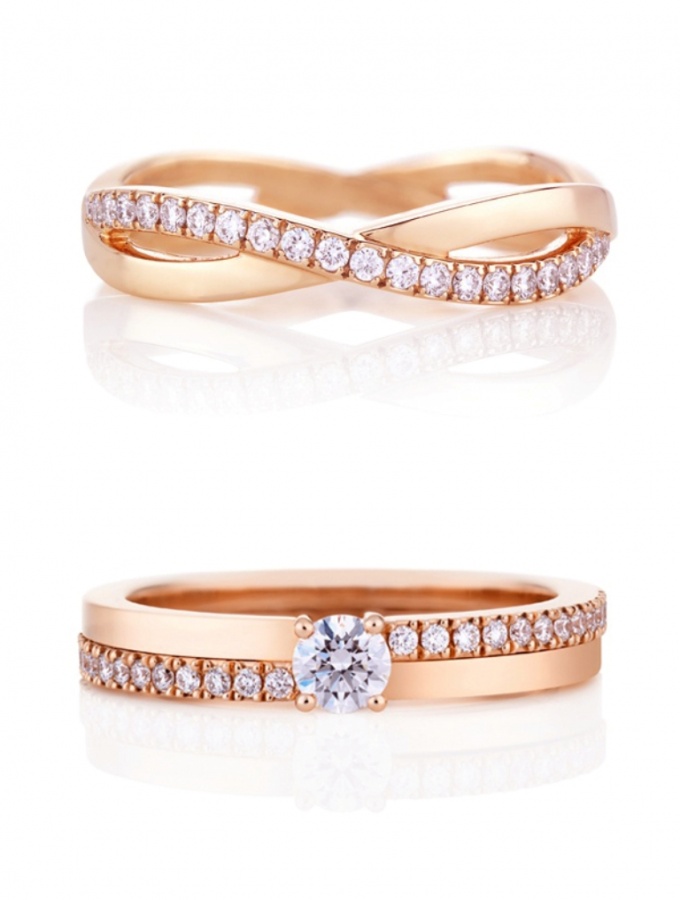 Top 60 Stunning & Marvelous Rose Gold Wedding Bands 53 Rose-gold-ring02-DeBeers