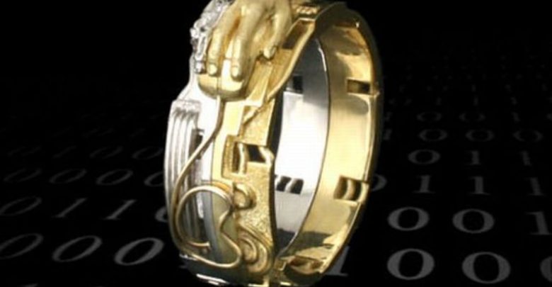 Round mouse shaped wedding ring Try Unique Wedding Rings For Your Wedding 40 Unique & Unusual Wedding Rings for Him & Her - wedding rings 9