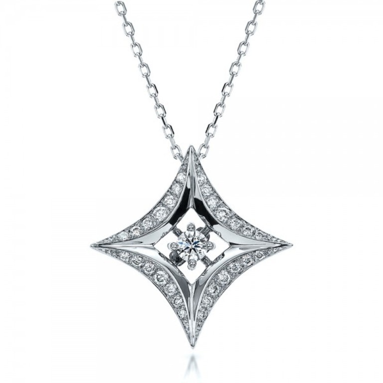 50 Unique Diamond Necklaces & Pendants 20 Star-Diamond-Pendant-front-100648