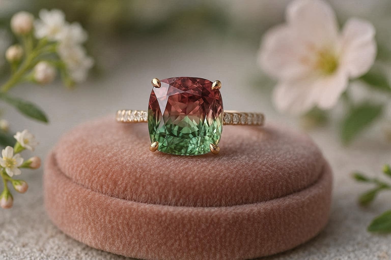 18 Magnificent & Breathtaking Colored Stone Engagement Rings 16 Tourmaline Engagement Ring 18 Magnificent & Breathtaking Colored Stone Engagement Rings - 16 colored stone engagement rings