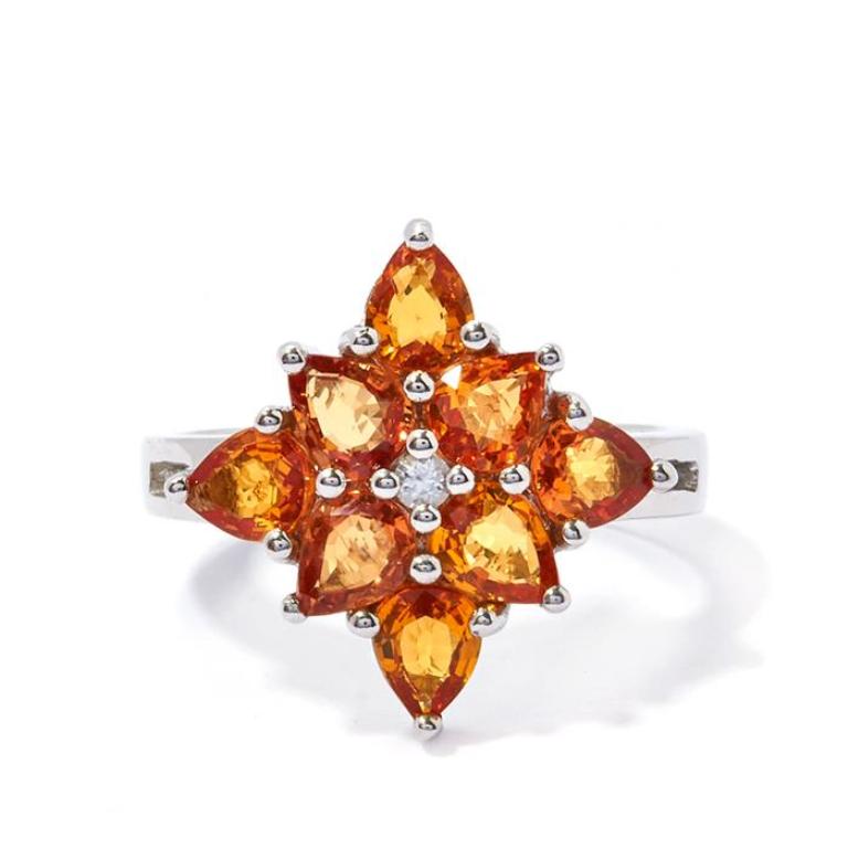 VLDS73 40 Elegant Orange Sapphire Rings for Different Occasions